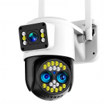 AIOOK YOOSEE APP turvakaamera Wifi PTZ juhtmevaba v&auml;likaamera HD 24MP 8K 10X ZOOM automaatne kahesuunaliste k&otilde;nede j&auml;lgimine v&auml;rviline &ouml;&ouml;n&auml;gemine Camera+64GB