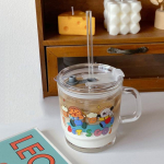 400 ml Kawaii klaasveepudel armas kohvikruus trummel kaasaskantav piimamull-tee &otilde;llemahla tass kaanega &otilde;lgedest joogin&otilde;ud kingitus 400ml