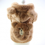 Lemmiklooma kutsika jope kost&uuml;&uuml;m Lemmiklooma koera kunstkarusnahast soe kapuutsiga mantel 6 v&auml;rvi 2 jalaga karu disain talveriided L