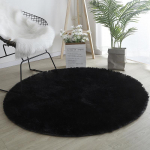 Punane vaip &uuml;mmargune pehme kohev vaip Soliidne mitmev&auml;rviline &uuml;mmargune diivanilaua vaip Palus lastetoa vaibad Shaggy m&auml;ngumatt Armas Diameter 60cm