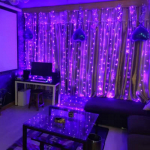 8 v&auml;rvi kardina vaniku Led stringi tulede festival j&otilde;ulukaunistus 8 režiimi USB-kaugjuhtimispult P&uuml;hade haldjavalgustid magamistoas kodus 3M(W)x2M(H) 200 LEDS