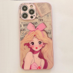 Kohandage roosa kikilipsu t&uuml;druku &uuml;mbris iPhone'i 15 14 13 12 11 Pro Max X XR XS isikup&auml;rastatud klaasist telefonikaane jaoks iPhone 15 Pro Max