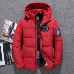 Meeste sulejope Meeste l&uuml;hike talvine paks mantel valge pardi sule Astronaut kapuutsiga Space Crowd 2XL punane
