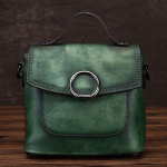 Ehtsast nahast k&auml;ekott Naistele K&auml;ekotid Vintage Luxury Design Naiste &Otilde;htused &otilde;lakotid Lehmanahast rahakott 18cm*9cm*16cm roheline