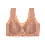 Flarixa suures suuruses Push Up rinnahoidja Seksikas pitsist rinnahoidja naistele, juhtmevaba lukuga rinnahoidja eesmine rinnahoidja, suur rinnahoidja, n&auml;htamatu seljataga rinnahoidja 5XL pruun
