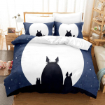 Miyazaki Hayao Spirited Away voodipesukomplekt Tekk Totoro Stuudio Ghibli Tekikate Lohja Voodiriided Lastele Laste poisi voodi US Queen(228x228cm)