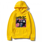 S&uuml;gistalvised Unisex Hoodies Briti Virtuaalsed B&auml;ndid Gorillaz Print Pullover Hoody Naiste Pusa Unisex T&auml;navar&otilde;ivad y2k Riietus 2XL