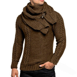 Saabumine Meeste Mood S&uuml;gis Talvine Bib Slim Fit Pullover Kampsun Jope Kootud Kampsun Mantel kampsun S oranž