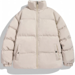 Meeste kahepoolne puuvillane jope s&uuml;gistalvine vabaaja puuvillane parkerimantel M valge