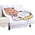Panda ja Brownie karu paari tekk Armas tekk ruuduline tekk beebile 75x100cm (30x40inch)