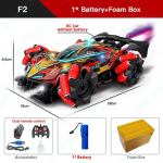 Uus RC Drift Car koos muusika LED-tuledega 2,4G kinda žest raadio kaugjuhtimispult Spray trikiautod 4WD elektrilised laste m&auml;nguasjad kingitus 1 battery punane