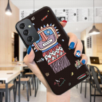 V&auml;rvitud mustriga telefoni&uuml;mbris P&otilde;rutuskindel pehmest silikoonist TPU kaitsev telefoni&uuml;mbris Samsungi kaanele Samsung A01