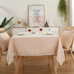 Tugev laudlina pitsist puuvillase linaga veekindel &otilde;likindel ristk&uuml;likukujuline laudlina pulmade s&ouml;&ouml;gilaua teelaua kaunistuseks 40x60cm &scaron;ampanjav&auml;rvi