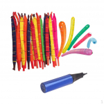 100 tk Assoted Long Jumbo Lateks raketi &otilde;hupall koos pumbam&auml;nguasjadega