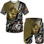 Uudsus 3D Kala Prinditud Meeste Naiste T-s&auml;rgid/l&uuml;hikesed p&uuml;ksid/Kost&uuml;&uuml;mid Harajuku Camo Kalap&uuml;&uuml;k Jahindus Matkariided Mood V&auml;lispordir&otilde;ivaste komplekt XL