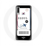 Coque pour Samsung Galaxy A50 Billet d'avion Seoul Cor&eacute;e du Sud