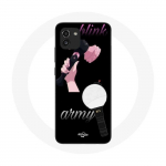 Coque pour Samsung Galaxy A03 BTS ARMY Et Blackpink Blink Rose Noir
