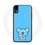Coque pour Iphone XS Bangtan BTS BT21 Koya RM Fond Bleu