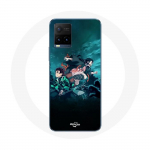 Coque pour Vivo Y21s 2021 / Y21 2021 Demon Slayer Manga Tanjiro et Nezuko