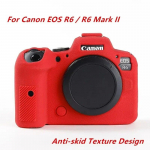 R6 silikoonist armor naha&uuml;mbris, korpuse kaitse, DSLR-kaamera kott, libisemisvastane tekstuur Canon EOS R6 Mark II R6II jaoks
