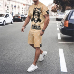 Suvised spordir&otilde;ivad T-s&auml;rk 2-osaline mood meeste spordir&otilde;ivaste &uuml;likond vabaaja O-kaelusega meeste l&uuml;hikesed p&uuml;ksid kaheosalised riided Harajuku XL