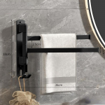 36 cm p&ouml;&ouml;rlev 2/3/4 baari Vannitoa k&auml;ter&auml;tikuivati ​​Tasuta mulgustamine Mitme baariga kuivatusruum Alumiiniumist k&auml;ter&auml;tikuivati ​​vannitoariiul &Uuml;hiselamu nagi K&ouml;&ouml;k k&auml;ter&auml;tikuivati 2 strokes must