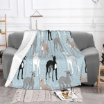 Greyhound Whippet Lurcher Galgo Koeratekk Flanell Kevad S&uuml;gis Multikas Soe Tekk Voodi Reisi Voodipesu Tekid 75x100cm 30x40in