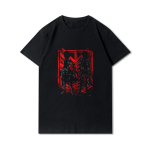 Pluss-suuruses anime Attack on Titan meeste T-s&auml;rgid, Levi&middot;Ackerman Eye Punk topid, suvised Harajuku lahtised gooti l&uuml;hikeste varrukatega topid XXXL