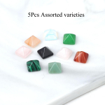 5tk/pakk minip&uuml;ramiid ilma auguta looduslik kivi, isetegemise ehtetarvikud, meditatiivsed kodukaunistamistarbed, k&auml;sit&ouml;&ouml;, 8 mm 5Pcs-8mm