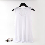 Suvine meeste v&otilde;rkvest kiiresti kuivav varrukateta t-s&auml;rk meeste j&auml;&auml;siidist v&otilde;rkkangast fitness &otilde;lad suured lahtised topid 2XL valge