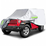 190T Autokate Jeep Wrangler 2-ukselisele 4-ukselisele ,Tuulekindel Tolmukindel UV-kaitsega Autokate Jeep Wrangler JK ,JL,YJ 1987-2019 jaoks 2-door h&otilde;be