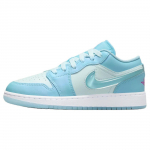Air Jordan 1 Low SE GS Aquarius Blue Kids tossud Glacier-Blue Hyper-Violet FN7366-400 36