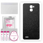apgo Protective Skin Sticker for the back compatible with Oukitel K5000, Wrap Film, Foil, Vinyl - Pattern Black Honeycomb