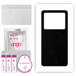 apgo Protective Skin Sticker for the back compatible with Vivo X80, Wrap Film, Foil, Vinyl - Pattern Matte Black