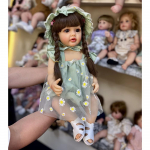 55cm Vasts&uuml;ndinud Nukk Lapsed T&uuml;druk M&auml;ngukaaslane S&uuml;nnip&auml;evakingitus Elutruu Reborn Beebinukk J&otilde;ulukingitused Lastele M&auml;nguasi Brown Hair Doll