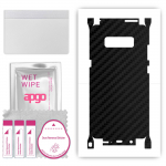 apgo Protective Skin Sticker for the back+sides compatible with Samsung Galaxy Note 8, Full Wrap Film, Foil, Vinyl - Pattern Carbon Black