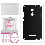 apgo Protective Skin Sticker for the back+sides compatible with Xiaomi Redmi Note 3 Note 3 Pro, Full Wrap Film, Foil, Vinyl - Pattern Carbon Black