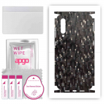 apgo Protective Skin Sticker for the back+sides compatible with Xiaomi Mi 9, Full Wrap Film, Foil, Vinyl - Pattern Carbon Black Pixel