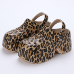 Leopardi paksude taldadega naiste puukingad kinnise ninaosaga, massiivsed platvormsandaalid, naiste suvised superk&otilde;rge kiilkontsaga sandaalid, naiste 35-36