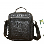 Krokodilinaha mustriga meeste &uuml;he &otilde;laga diagonaalne ristkott nahast moekas meeste kott k&auml;ekott vaba aja seljakott