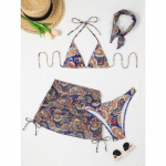 Poolitatud ujumistrikoo Seksikas puuseelik bikiinid neljaosaline &uuml;likond ujumistrikoo bikiinid S