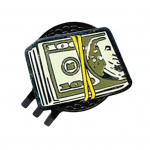 America Cash Golfipallimarker Magnetiline golfik&uuml;bara klamber Meestele Naistele Golfim&auml;ngijatele M&uuml;tsid P&uuml;ksid Kotid Visiirid V&ouml;&ouml;d Metallklamber Golfitarvikud Entusiastidele Kingitus must