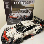 Tehniline super v&otilde;idus&otilde;iduauto mudel ehitusplokid auto tagasit&otilde;mbamine DIY MOC s&otilde;idukiklotsid Laste ehitusm&auml;nguasjad Porsche 911-1631Pcs