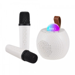 Karaokemasin mini juhtmeta mikrofoni ja k&otilde;larite komplekt koos 2 mikrofoniga s&uuml;nnip&auml;evapeoks valge
