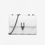 Luksuslikud disainerkotid naistele nahast kett Crossbody kotid naistele k&auml;ekotid &otilde;lakotid naisterahvaste Za Clutch valge