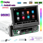 1 Din autoraadio 7-tolline Autoradio 2 USB-ga Universaalne Multimeedia MP5-m&auml;ngija Juhtmega Carplay Bluetooth HD FM Autostereo