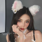 Uus Bells Cat Ears Peapael Cute Cat Bow &Ouml;&ouml;klubi m&uuml;&uuml;b armsaid Cosplay Fox juukseaksessuaare A valge