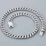 50/60cm pikad 12mm laiad Kuuba lingiga ketiga kaelakeed meestele T&auml;isroostevabast terasest kaelaketid peoketid, meeste ehted kingitused 5 v&auml;rvi 50CM h&otilde;be