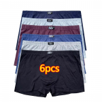 6 TK meeste aluspesu, hingav ja higi imav, keskealistele ja eakatele puuvillased bokserid, suured lahtised isa bokserid L