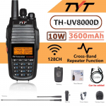 TYT TH-UV8000D suure v&otilde;imsusega 10 W kaheribaline pihuarvuti transiiver 10 km amat&ouml;&ouml;r kahesuunaline raadio ristriba kordaja funktsioon FM-raadio EURO
